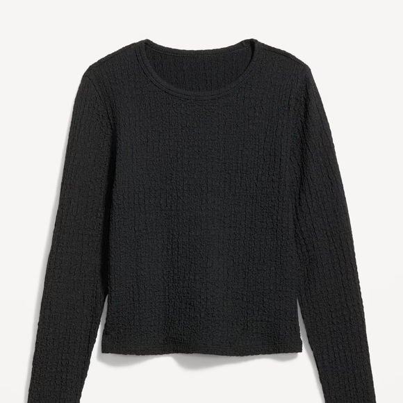 NWT OLD NAVY Fitted Textured Top Color: Blackjack - Picture 1 of 5